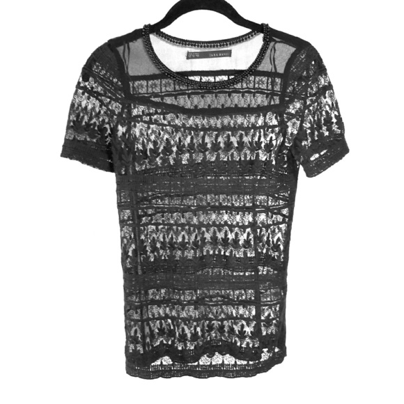 Zara Tops - Zara | Lace overlay top